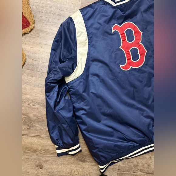 Starter • Boston Red Sox Vintage Varsity Style Satin Full Snap Jacket - Picture 6 of 14